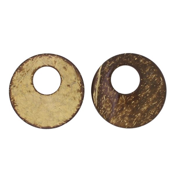 COCONUT BEADS - CIRCLE 01 - 53x4 MM NATURAL - 5pcs.