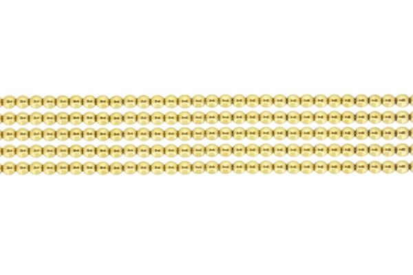 МЪНИСТА ОТ ЕСТЕСТВЕНИ КАМЪНИ - ХЕМАТИТ ЗЛАТИСТ - 4мм - ПАКЕТ (5х94 бр.) Отвор-0.8мм