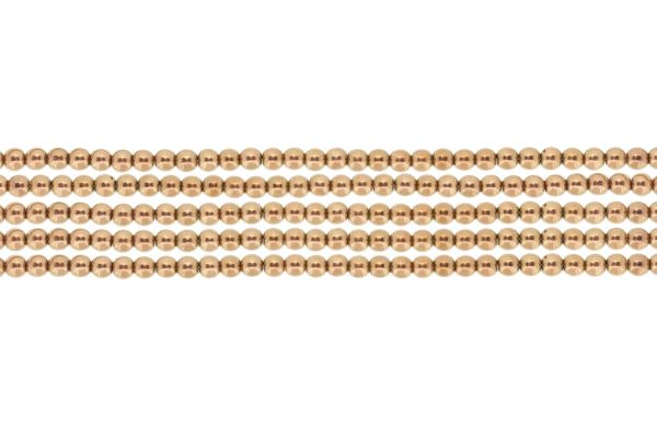 МЪНИСТА ОТ ЕСТЕСТВЕНИ КАМЪНИ - ХЕМАТИТ КАФЯВ - 4мм - ПАКЕТ (5х94 бр.) Отвор-0.8мм