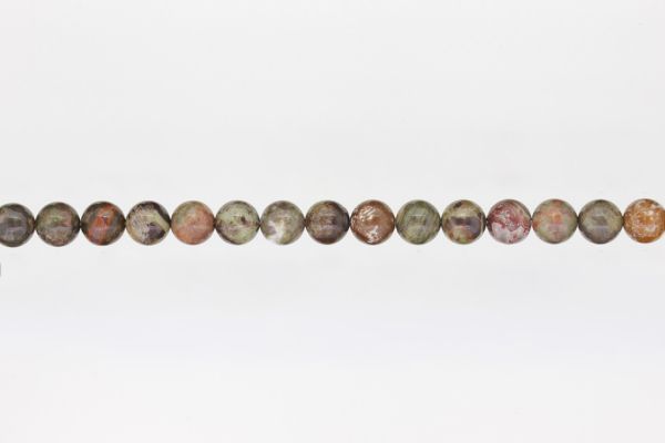 NATURAL STONE BEADS - AGATE COLORED - 8mm - STRING (48pcs.) Hole-1.6mm