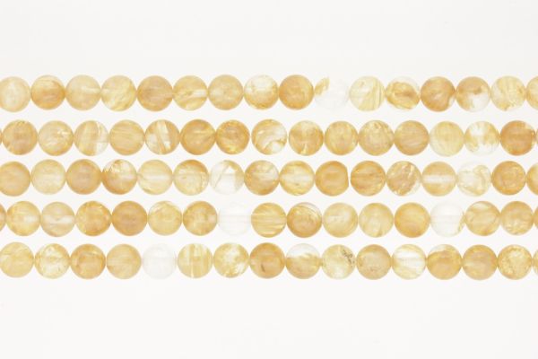 МЪНИСТА ОТ ЕСТЕСТВЕНИ КАМЪНИ - ВЕНЕРИНИ КОСИ - 8мм - ПАКЕТ (5х48 бр.) Отвор-1.6мм