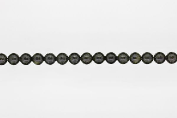 NATURAL STONE BEADS - RUSSIAN SERPENTINE - 8mm - STRING (48pcs.) Hole-1.6mm