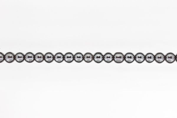 NATURAL STONE BEADS - HEMATITE - 8mm - STRING (48pcs.) Hole-1.6mm
