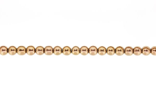 NATURAL STONE BEADS - HEMATITE BROWN - 8mm - STRING (48pcs.) Hole-1.6mm