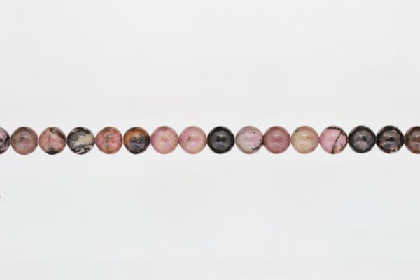NATURAL STONE BEADS - JASPER PINK - 8mm - STRING (48pcs.) Hole-1.6mm