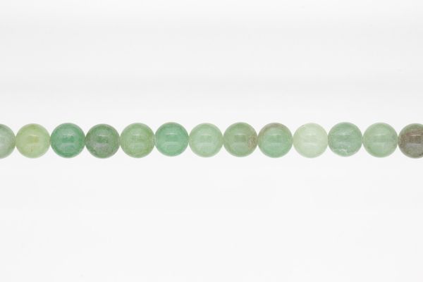 NATURAL STONE BEADS - AVENTURINE GREEN - 10mm - STRING (38pcs.) Hole-1.8mm