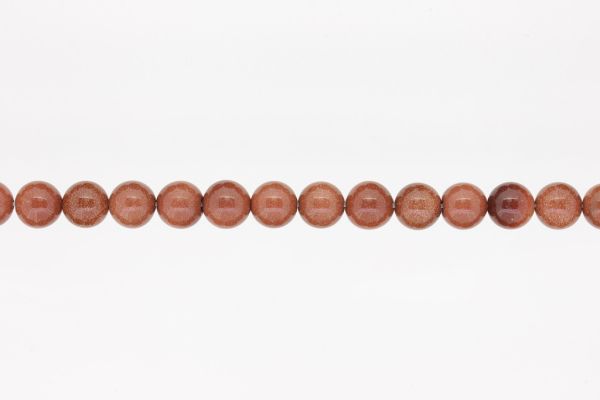 NATURAL STONE BEADS - AVENTURINE BROWN - 10mm - STRING (38pcs.) Hole-1.8mm