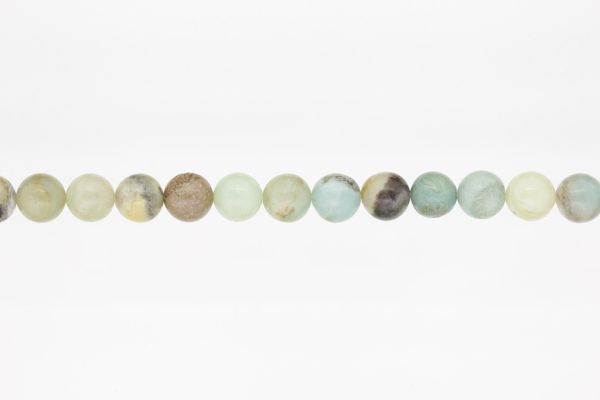 NATURAL STONE BEADS - AMAZONITE - 10mm - STRING (38pcs.) Hole-1.8mm