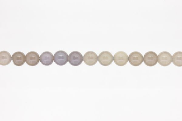 NATURAL STONE BEADS - AGATE GRAY - 10mm - STRING (38pcs.) Hole-1.8mm