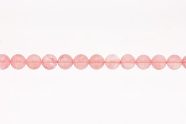 NATURAL STONE BEADS - QUARTZ WATERMELON - 10mm - STRING (38pcs.) Hole-1.8mm