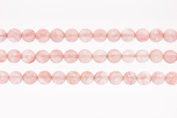 NATURAL STONE BEADS - QUARTZ WATERMELON FACETED - 10mm - PACKAGE (3x38pcs.) Hole-1.8mm