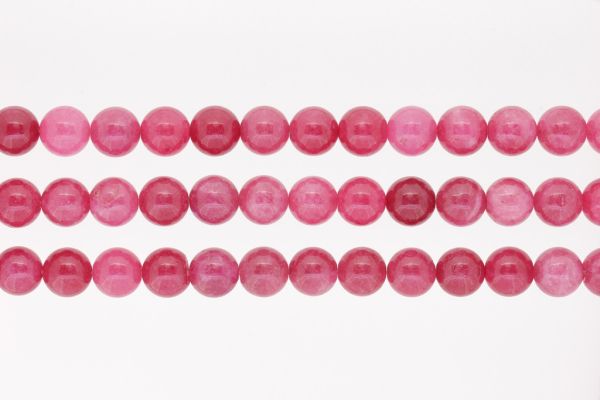 NATURAL STONE BEADS - QUARTZ CORAL - 10mm - PACKAGE (3x38pcs.) Hole-1.8mm