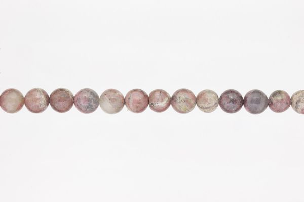 NATURAL STONE BEADS - JASPER PINK - 10mm - STRING (38pcs.) Hole-1.8mm
