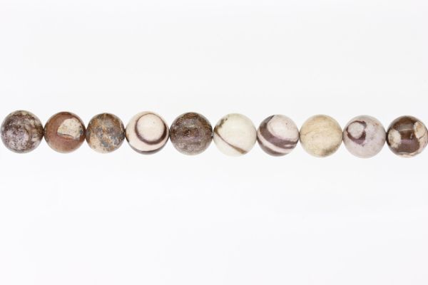 NATURAL STONE BEADS - AGATE ZEBRA - 12mm - STRING (32pcs.) Hole-2.0mm