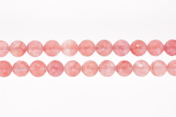 NATURAL STONE BEADS - QUARTZ WATERMELON FACETED - 12mm - PACKAGE (2x32pcs.) Hole-2.0mm