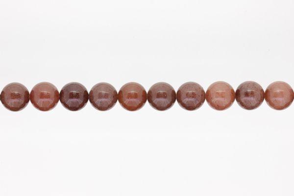 NATURAL STONE BEADS - QUARTZ BROWN - 12mm - STRING (32pcs.) Hole-2.0mm