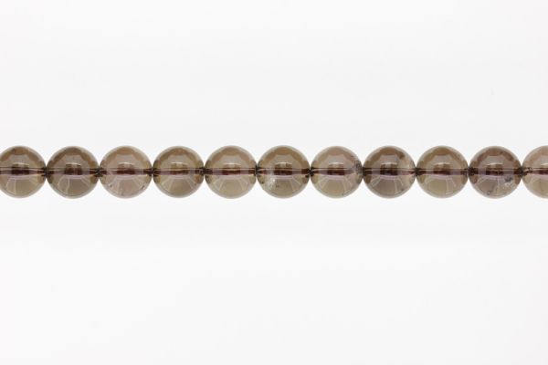 NATURAL STONE BEADS - QUARTZ SMOKED - 12mm - STRING (32pcs.) Hole-2.0mm