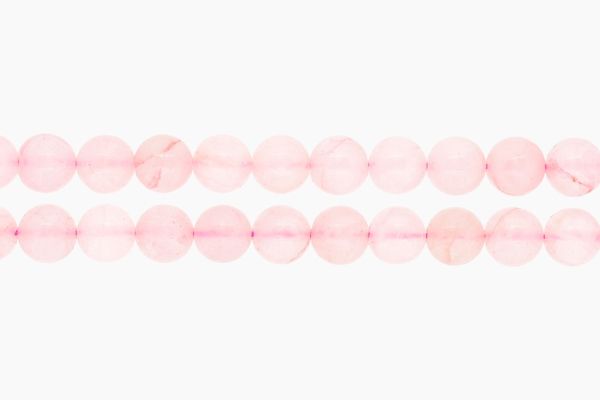 NATURAL STONE BEADS - QUARTZ PINK - 12mm - PACKAGE (2x32pcs.) Hole-2.0mm