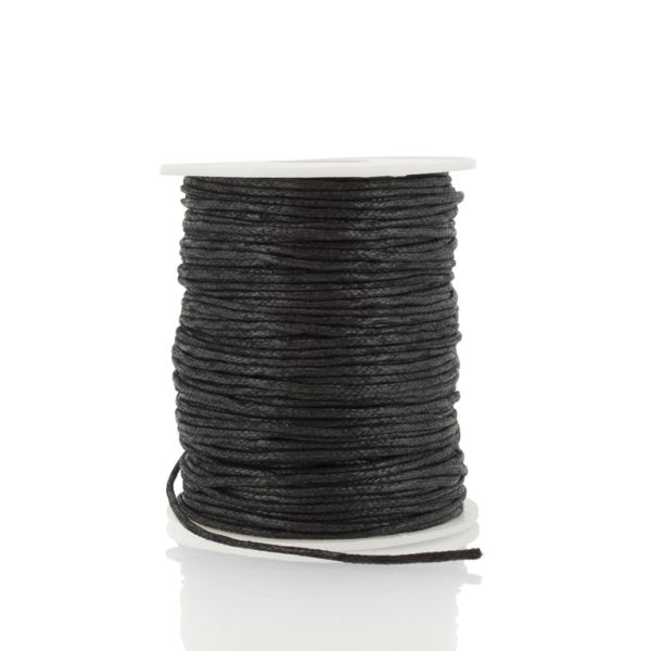 COTTON THREAD 1.5mm - BLACK 332 - PACKAGE 3x70meters