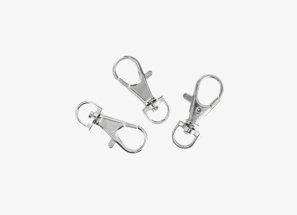 METAL ELEMENTS - SWIVEL LOBSTER CLAW CLASP - 36.5x16x5.5 MM NICKEL COLOR - NICKEL FREE - PACKAGE 100pcs.